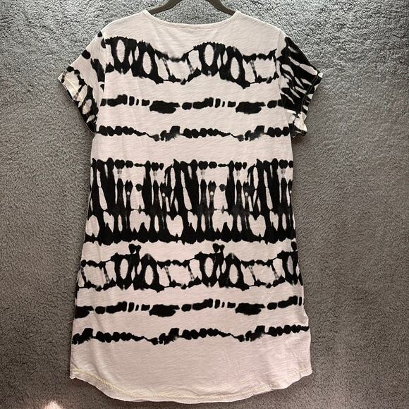 Lisa Todd Women's XL Short Sleeve Shirt Tie Die Style Lightweight Raw Hem - Picture 9 of 10